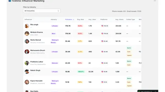 Ticktime: Influencer Marketing screenshot