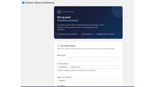 Ticktime: Influencer Marketing screenshot