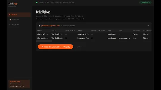 ListifyApp‒Bulk Product Upload screenshot