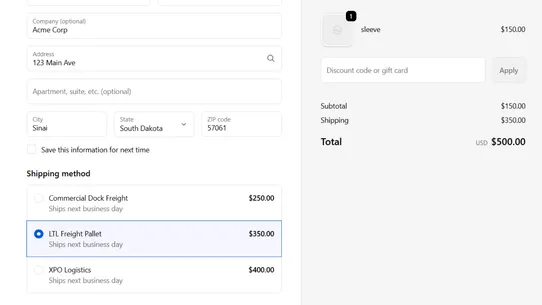 FreightGate: B2B LTL Routing screenshot