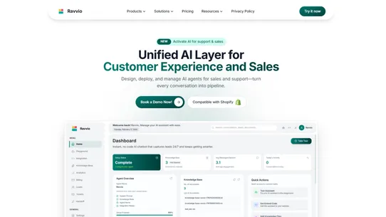 Ravvio: AI Customer Support screenshot