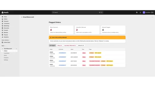 SmartReturns screenshot