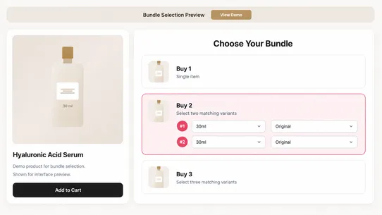 Peakify Upsell Bundles screenshot