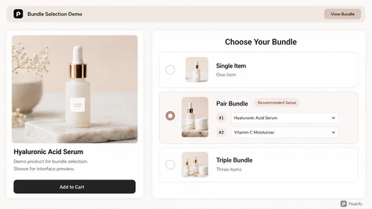 Peakify Upsell Bundles screenshot