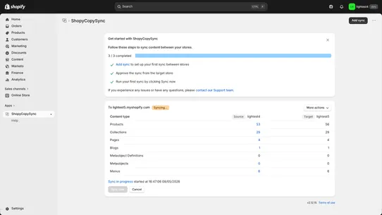 ShopyCopySync screenshot