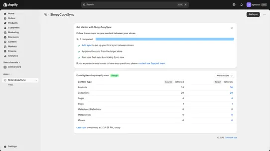 ShopyCopySync screenshot