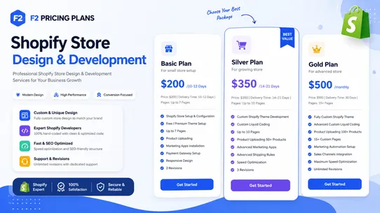 F2 Pricing Plans screenshot