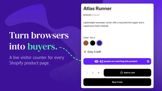 Pebbly: Live Visitor Counter screenshot