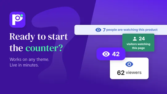 Pebbly: Live Visitor Counter screenshot