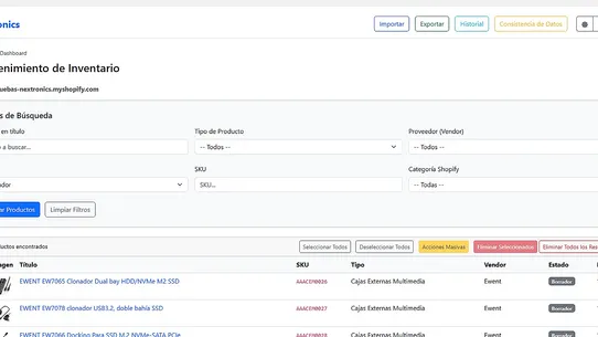 Nextronics Inventory Manager screenshot