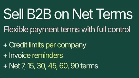B2B &amp; Wholesale portal screenshot