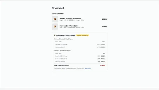 DutyCalc screenshot