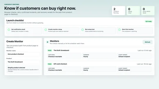 ReadyCart: Checkout Sentinel screenshot