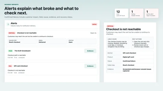 ReadyCart: Checkout Sentinel screenshot