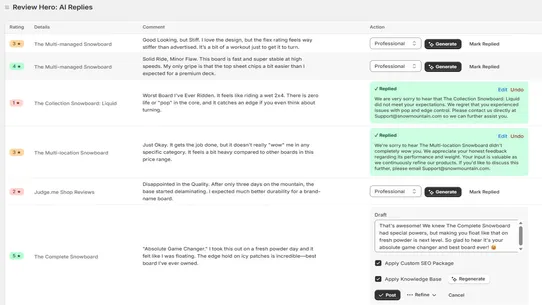 Review Hero: AI Replies screenshot