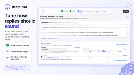 Quoll: Reply Pilot screenshot