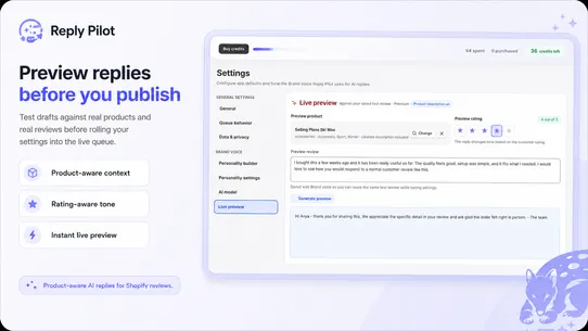 Quoll: Reply Pilot screenshot