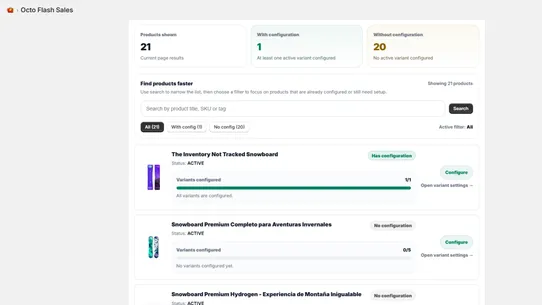 Octo Flash Sales screenshot