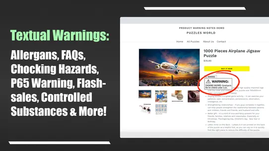 Warn: Country Product Warnings screenshot