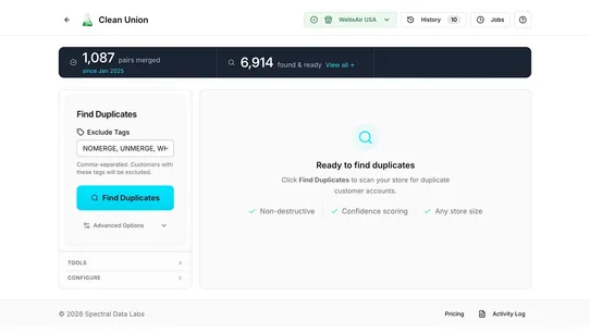 Clean Union ‑ Customer Dedupe screenshot
