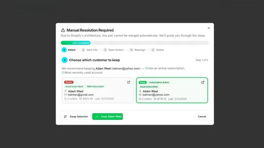 Clean Union ‑ Customer Dedupe screenshot