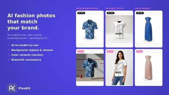 PixoKit: AI Fashion Photos screenshot
