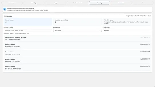 CleanShelf screenshot