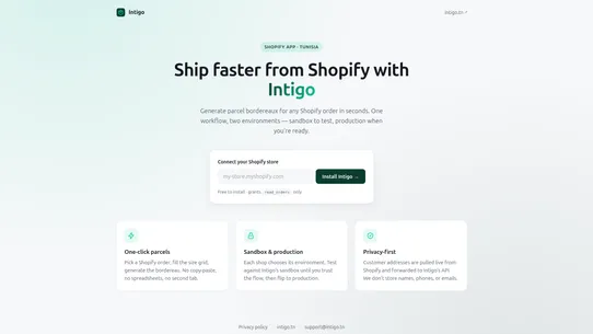 Intigo screenshot