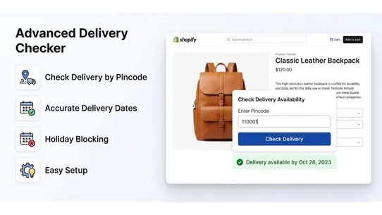 Geo Pincode ETA screenshot
