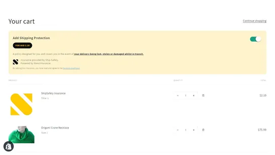 Ship‑Safely: Insure Shipments screenshot