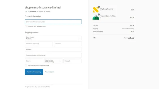 Ship‑Safely: Insure Shipments screenshot