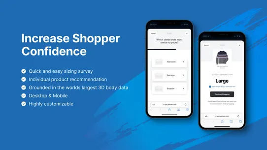 WAIR Size &amp; Fit Recommendation screenshot