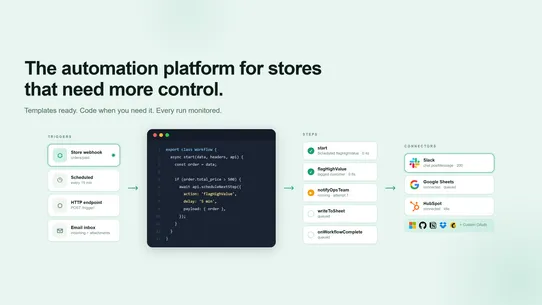 JsWorkflows: Store Automations screenshot