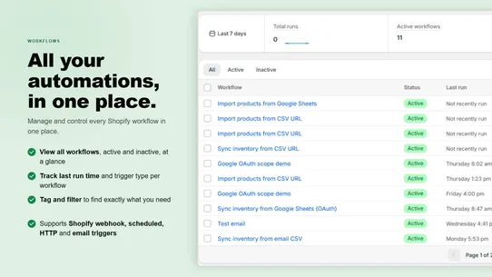 JsWorkflows: Store Automations screenshot