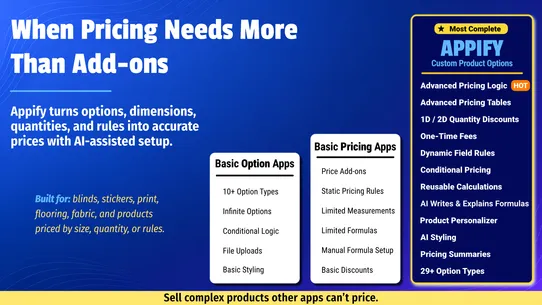 Appify Custom Product Options screenshot