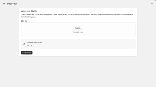 ImportIQ screenshot