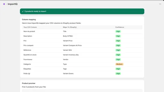 ImportIQ screenshot