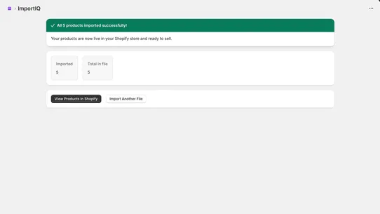 ImportIQ screenshot
