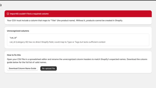 ImportIQ screenshot