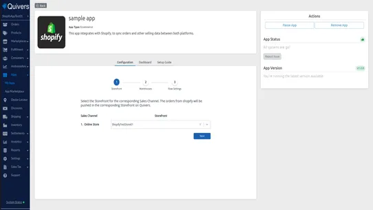 Quivers Distributed OMS screenshot