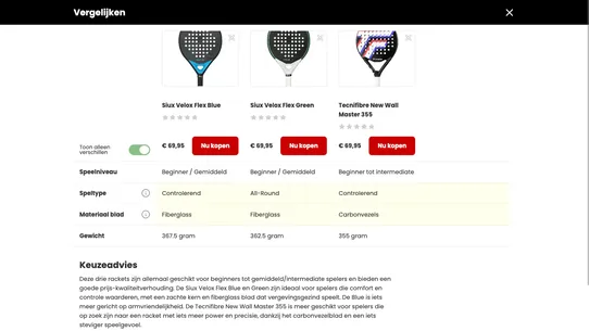 Smart Product Comparison screenshot