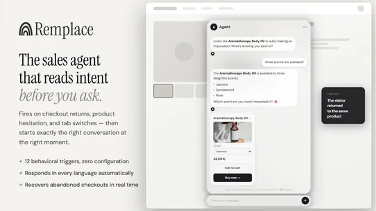 Remplace: AI Sales Agent screenshot