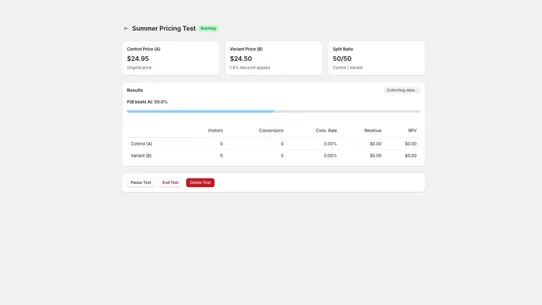 SplitPrice – A/B Testing screenshot