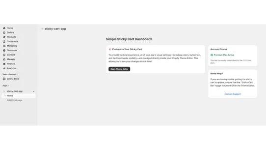 Simple Sticky Cart screenshot
