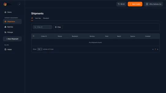 Whiz Delivery screenshot