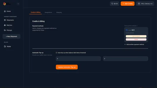 Whiz Delivery screenshot