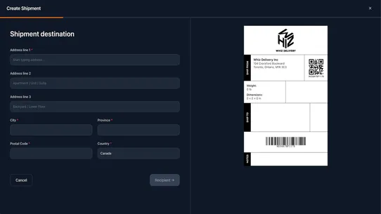 Whiz Delivery screenshot