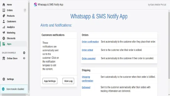 Karix SMS and WhatsApp Notify screenshot