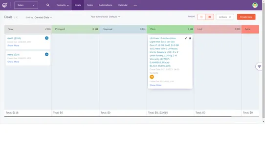 EngageBay CRM screenshot