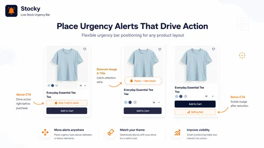 Stocky ‑ Low Stock Urgency Bar screenshot